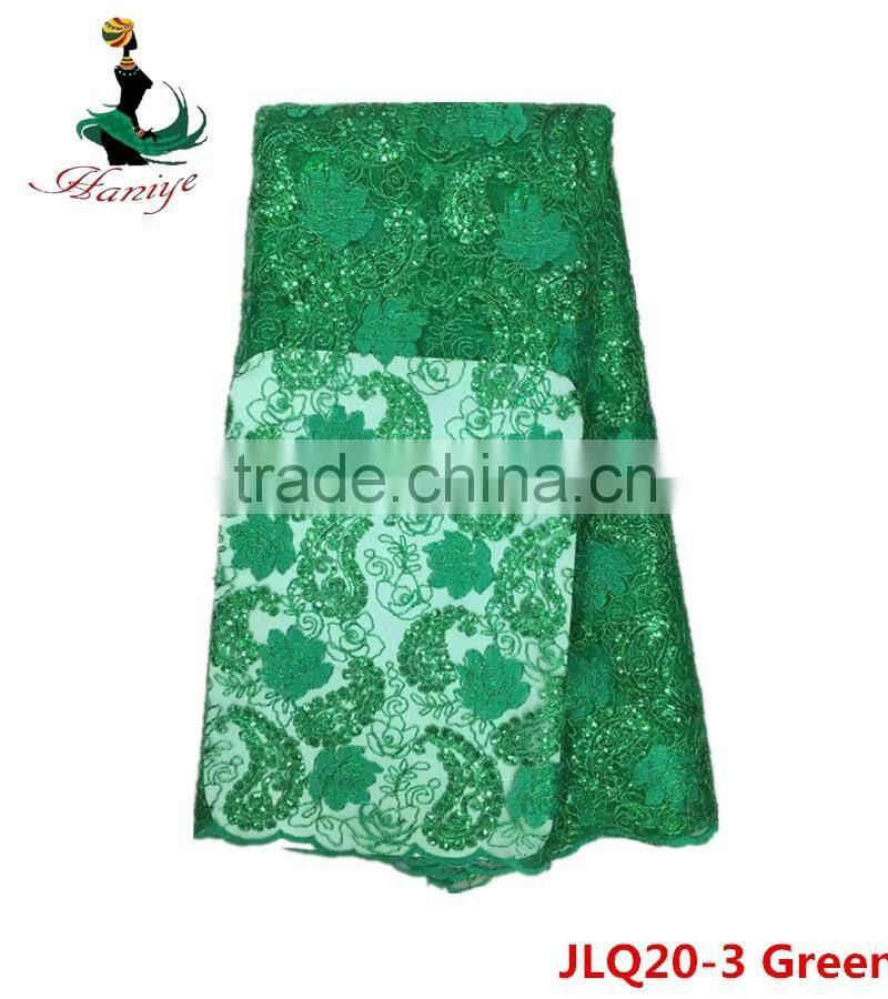 Haniye JLQ20-1/Newest african net lace with sequins high quality african tulle lace fabric