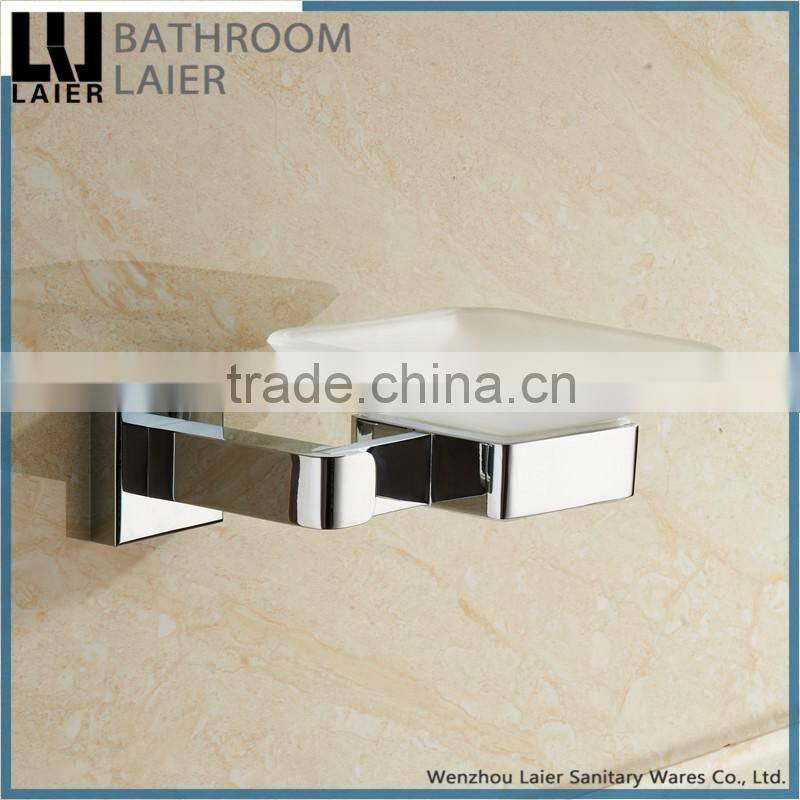 17639 wenzhou bathroom accessories zinc alloy walll mounted modern design glass bathroom soap dish