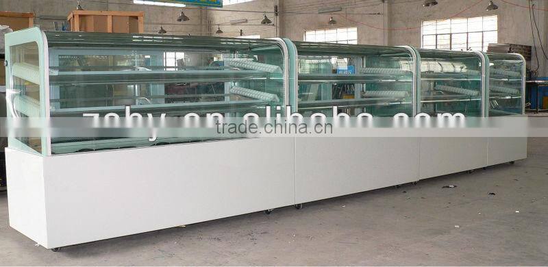 Straight Glass Refrigerated Cake Display (CE approved)