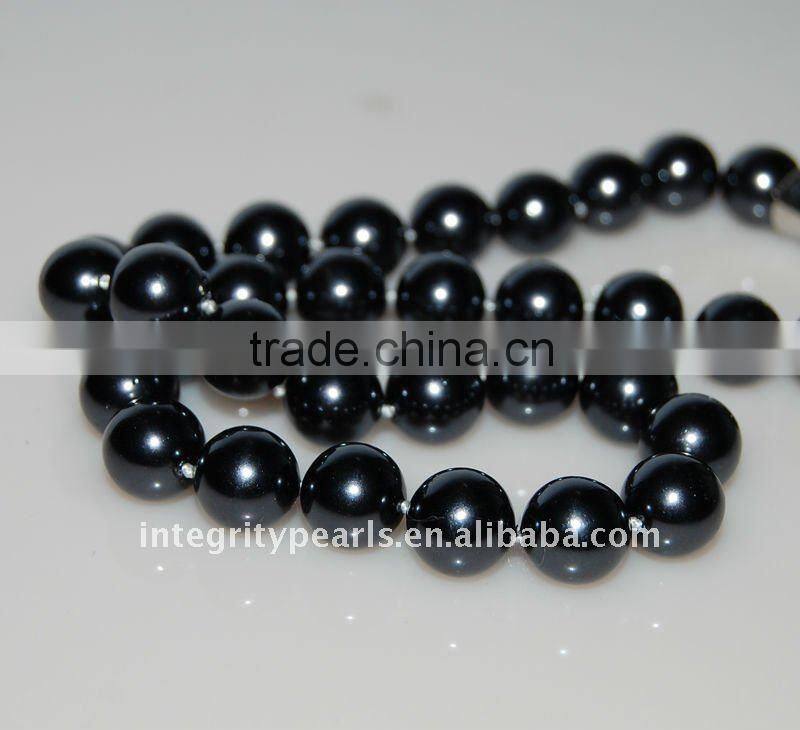 Popular 10mm Round Shape Sea Shell Pearl Necklace SSN007