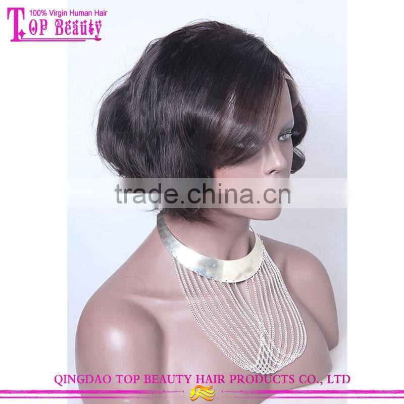 Make you own 10 inches lace fornt wigs in manila #1b color partial lace front wig