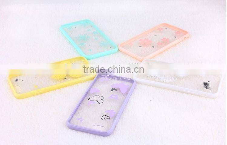 case cover for iphone 6s, snowflake phone case, mobile phone back cover, transparent phone cover