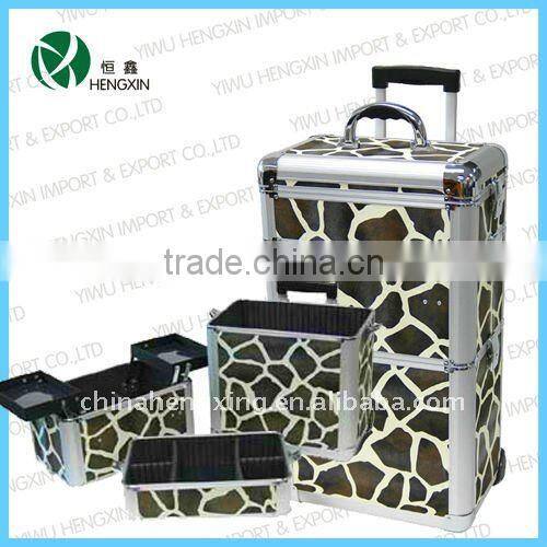 Trolley camouflage pattern beauty make up case cosmetic tray case