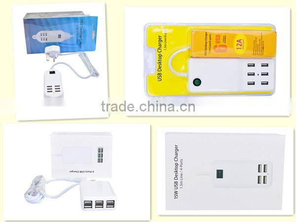 Top sale 6 port usb desktop charger uk plug 6 port usb charger