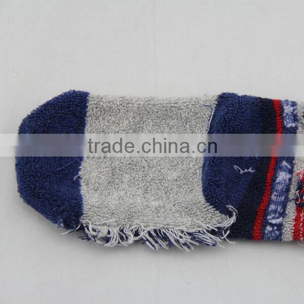 GSBT-18 Bulk custom jacquard tube full terry socks baby socks with silicone sole