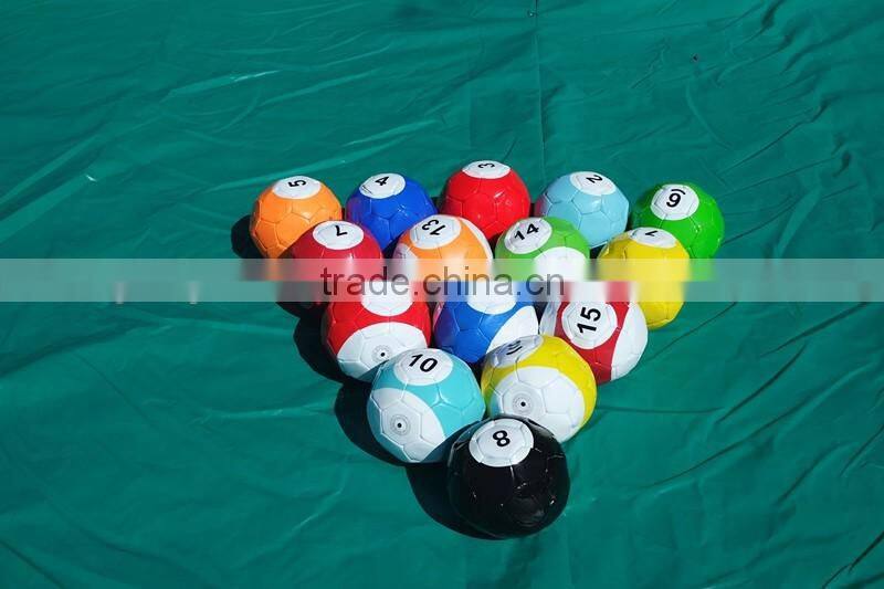 2016 famous inflatable snooker football games with 16 pieces balls for sale