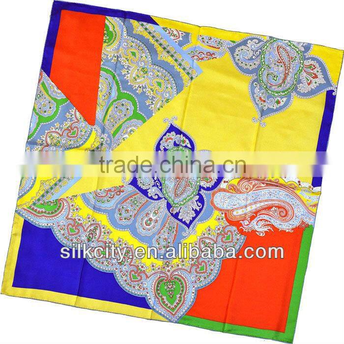 Printing Silk 90*90cm Twill Scarf
