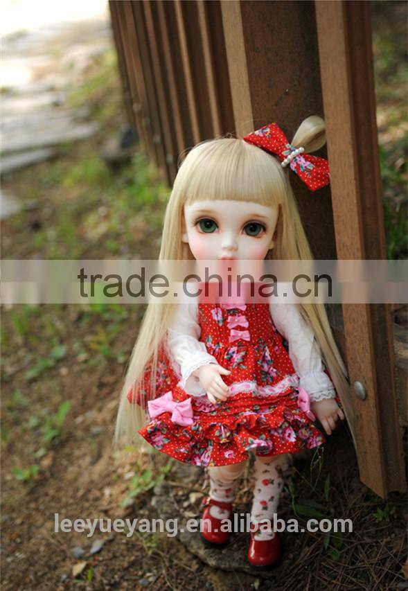 High quality heat resistant blonde straight 1/3 BJD doll wigs