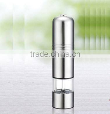 stainless steel electric pepper mill with light