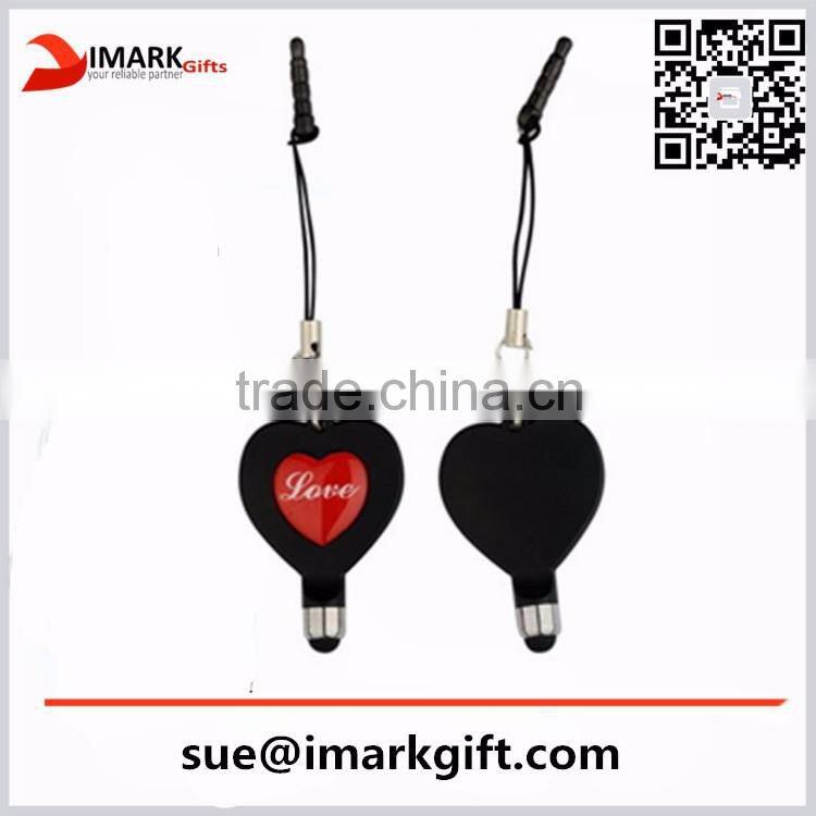 Smartphone Accessory Heart Shape Stylus pen Advertising pen with touch panel equipment