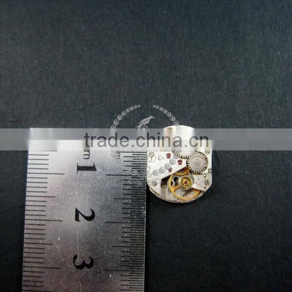 13.5x16.5mm setting size steam punk watch movement silver DIY base tray French cufflink supplies cuff link findings 1500024