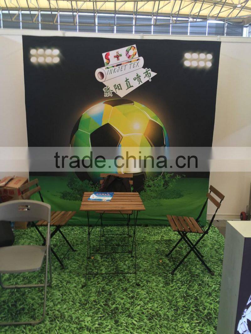 Knitted Gray Gold Display Fabric Blockout fabric stretch ceiling for dye sub direct printing