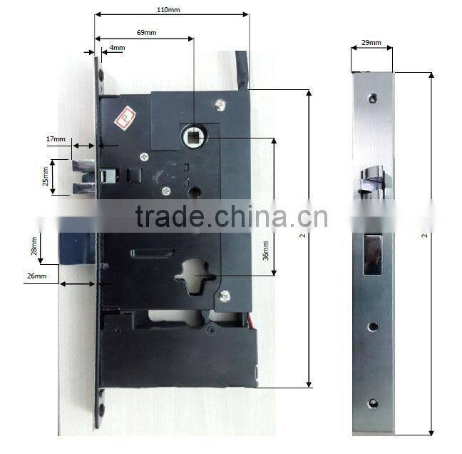 Golden color electronic hotel locks for hotel use