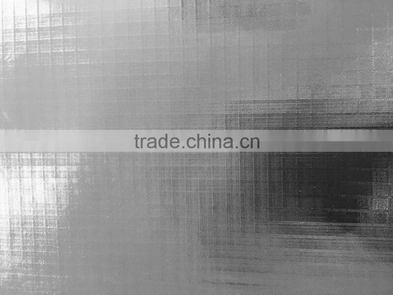 Polyester rib stop taffeta 210T with water repellent silver coating foil silver hot stamp reflective fabric for car/film studio