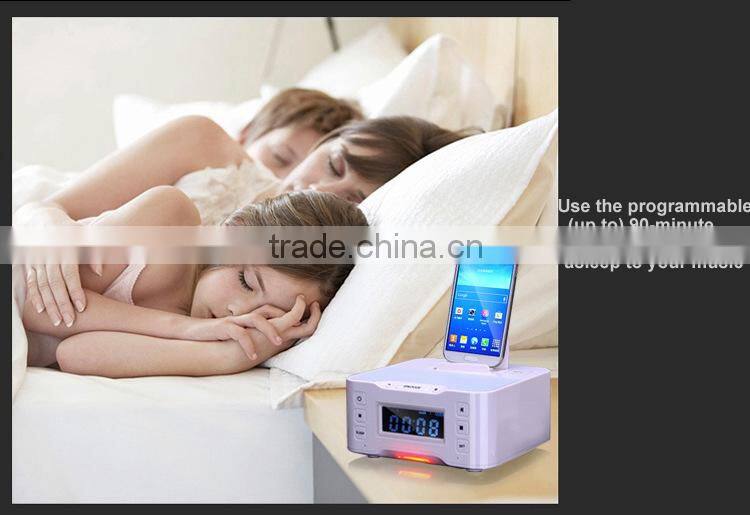 Multi-functional Speaker Dock With Programmable 90-minute Sleep Timer For Mobile Phones