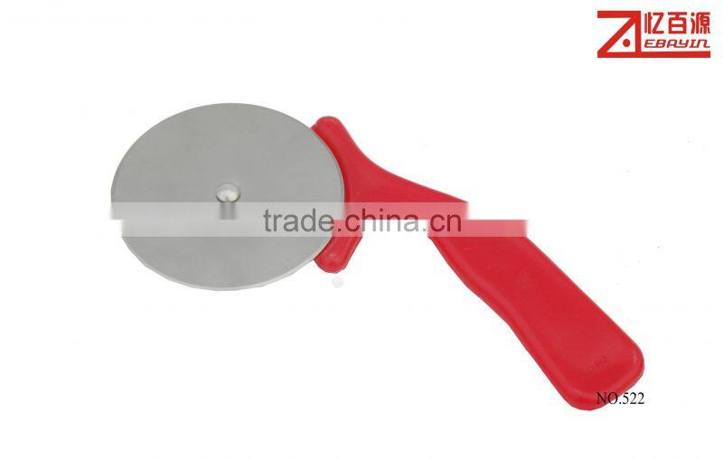 custom design stainless steel wheel plastic handle pizza cutter