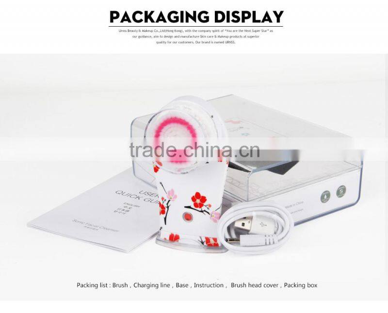 New Face cleansing Brush Ultrasonic facial brushskin whitening face cleanser