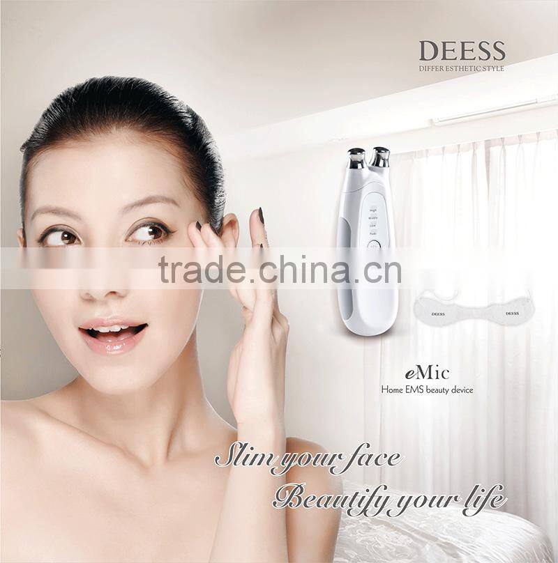 DEESS oem household mini skin rejuvenation anti aging machine eye care microcurrent 5 in 1 face lift machine