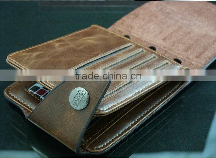 New Fashion Mens Genuine Leather Bifold Wallet Credit/ID Card Holder Leather Slim Wallet