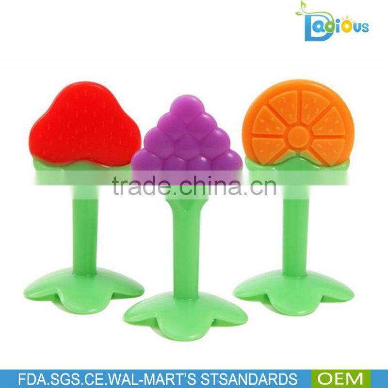 Wholesale BPA Free Natrual Soft Toy Silicone Baby Teether fish shape infant teether