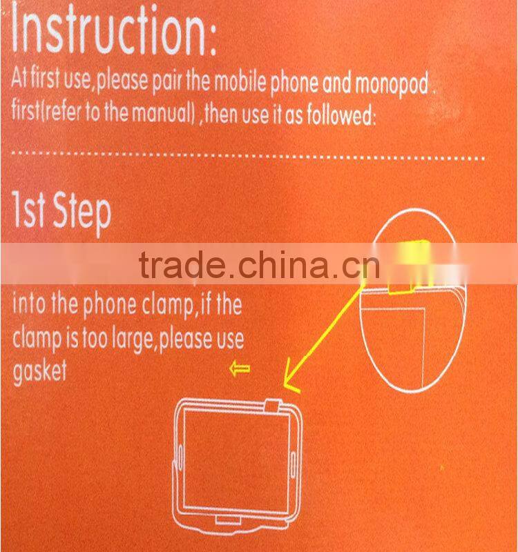 wireless monopod selfie stick monopods with bluetooth