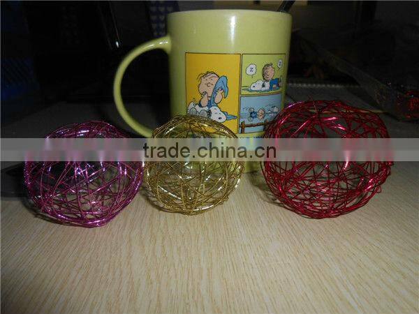 Craft metal wire ball for home table decoration