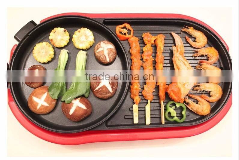 Hot Sale Professional electric bbq grill with hot pot made in China