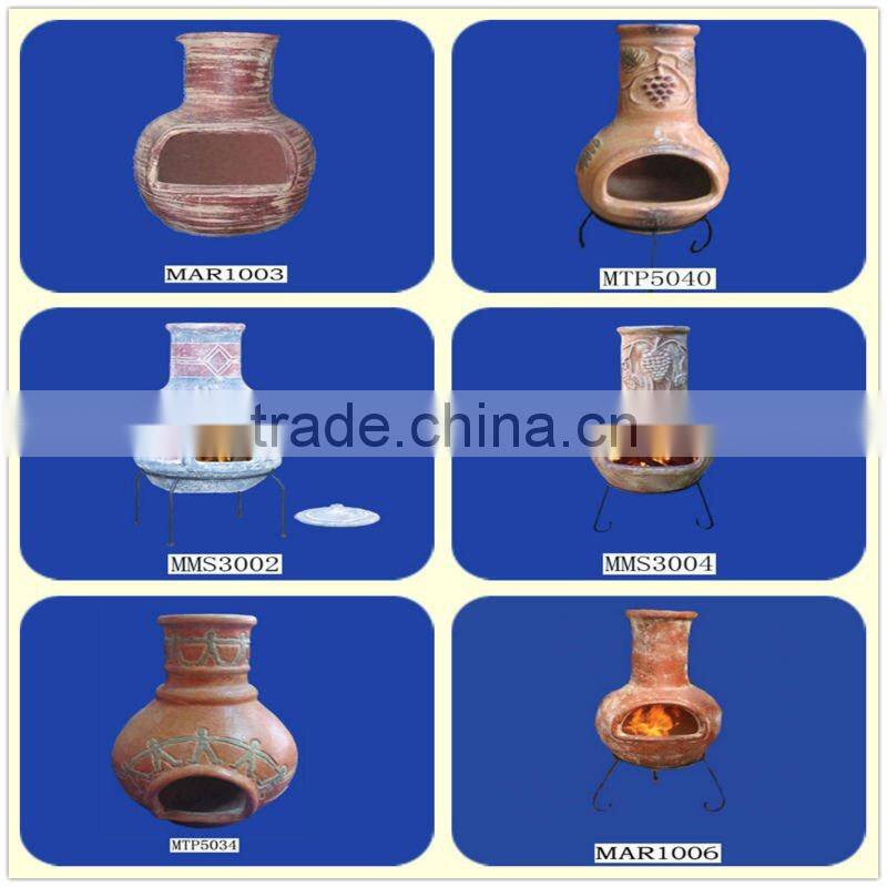 Natural style candle chimenea charcoal bbq grill