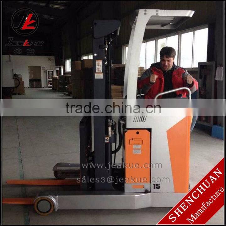 Mast forward 1.5T 5m lift height CE ISO approved Curtis controller stacker Reach forklift