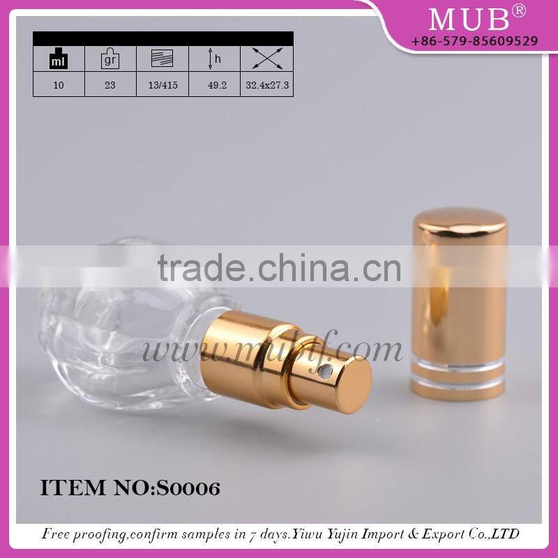 S0003 new stype mini screw sprayer bottle glass bottle colored