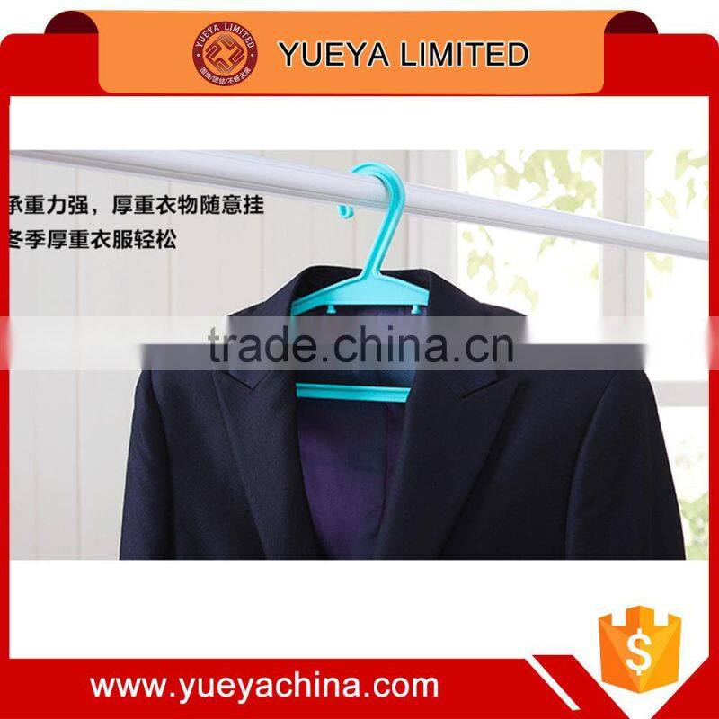 multifunction plastic anti-slip laundry hanger with two circle racks-pink