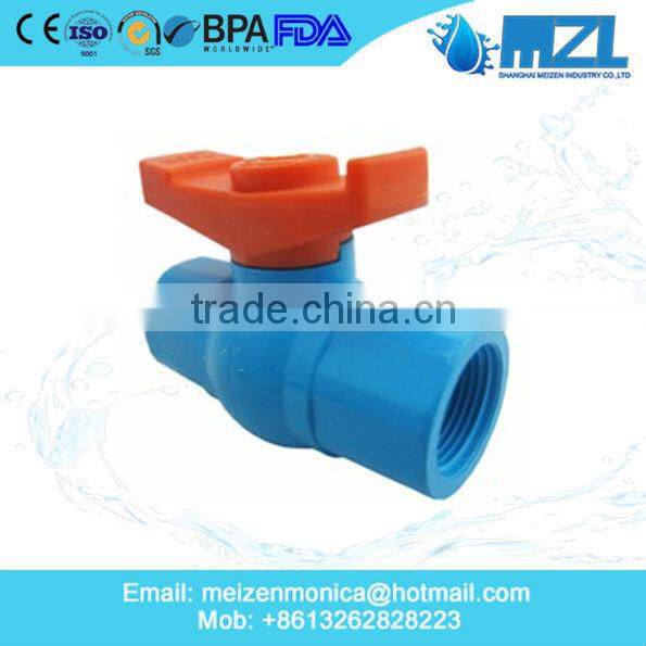 MZL PVC BALL VALVE IN BLUE COLOUR HIGH GOOD QUALITY MADE IN CHINA
