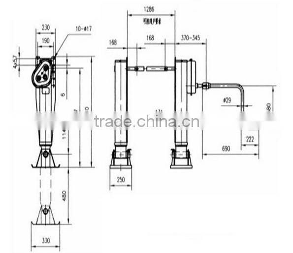 Original Container Semi Truck trailer adjustable supporting Legs