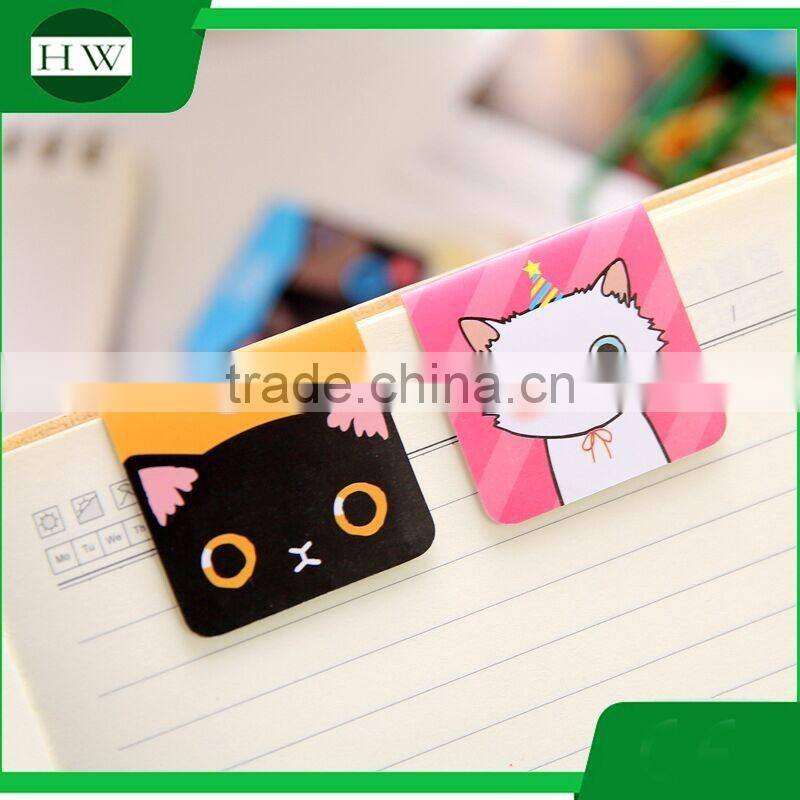 Korean Gift cartoon cute design paper magnetic bookmark Stationery for free sample