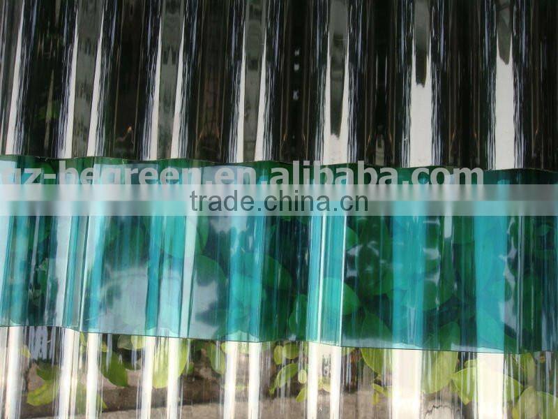 china clear PC corrugated plastic roofing sheets for wholesale