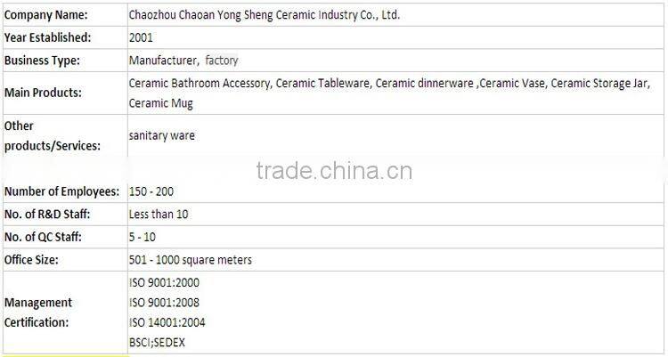 Red flower promotional gifts ceramic square bathroom set