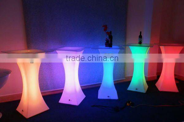 Novelty Color Changing LED Bar High Table and Chair