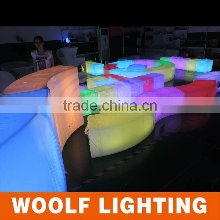 Color changing rechargeable KTV led furniture LED curve chair