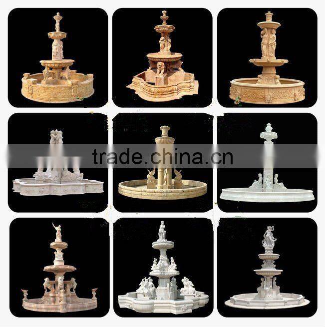 Two Tier Granite Water Fountain For Garden Decoration
