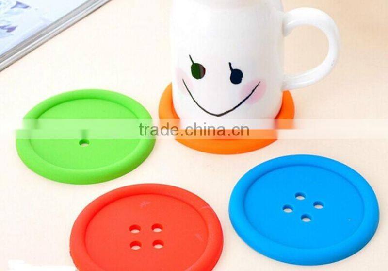 silicone fastener coaster,fastener cup coaster for home