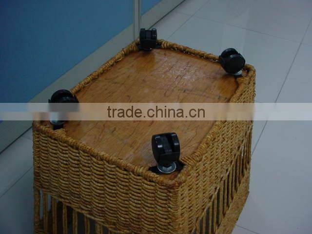 cheap personal Wicker shopping cart with 2 wheels wicker shopping baskets with wheels