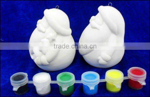 unpainted bisque house DIY ceramic paint