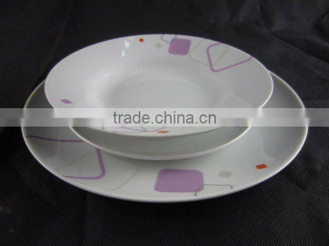 12 pcs dinnerware set with pig pattern decal