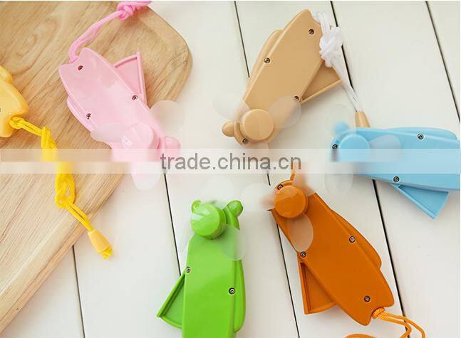 Wholesale Stock Small Order Cartoon Mini Hand Pressure Portable Fan