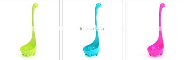 Wholesale Stock Colorful Plastic Stand Soup Spoon