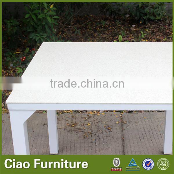 Outdoor square glass stone coffee table