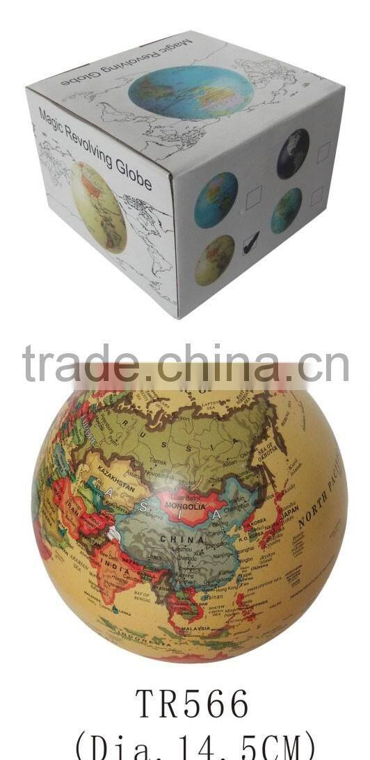 Good quality LED rotating tellurion/plastic magic revolving globe with light