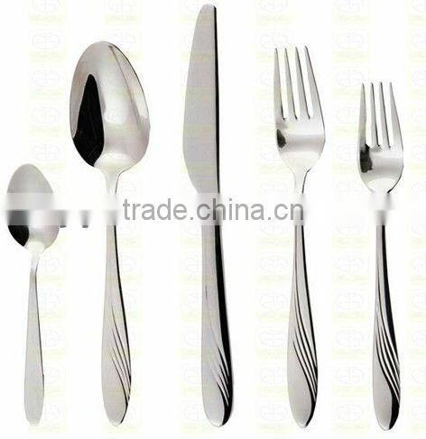Stainless steel table knife sets with beautiful handle and golden color