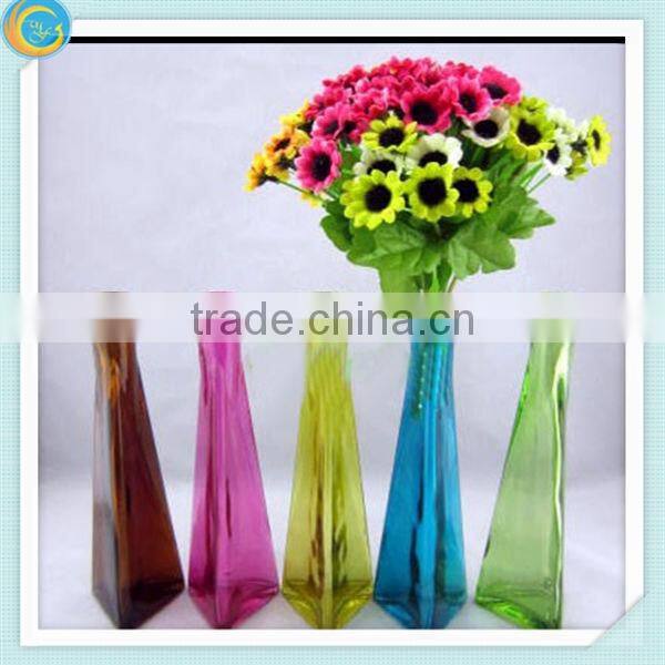 blue colored glass vases wholesale