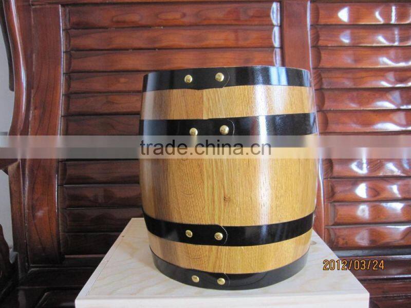 Custom logo and color small wooden barrel,paulownia wooden bucket with lid for coffee/candy
